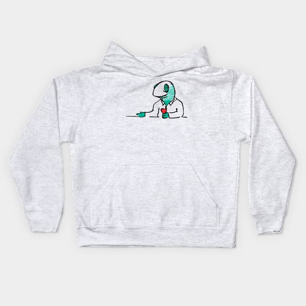 THE LOVING LIZARD Kids Hoodie by Mounstritos